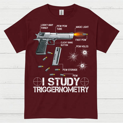 I Study Triggernometry Pew Anatomy Humor T Shirt