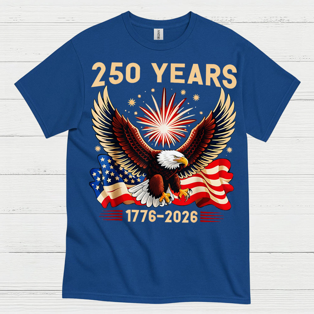250 Years American Independence Eagle Celebration T Shirt