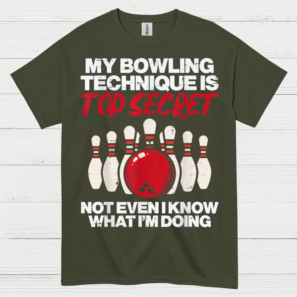 Top Secret Bowling Humor T Shirt