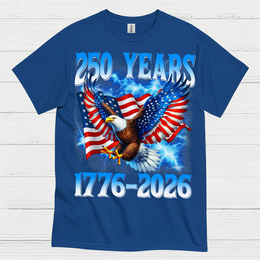 250 Years American Eagle Patriotic Independence T Shirt