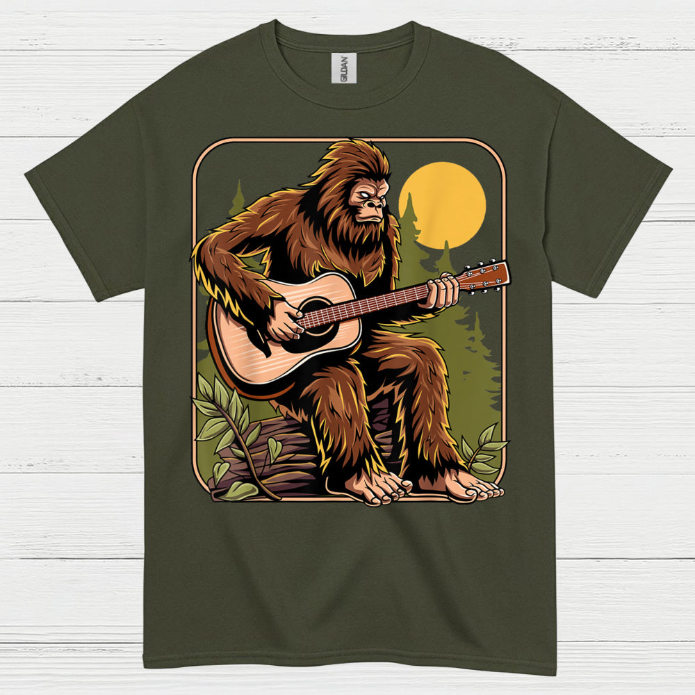 Bigfoot Guitar Player T Shirt