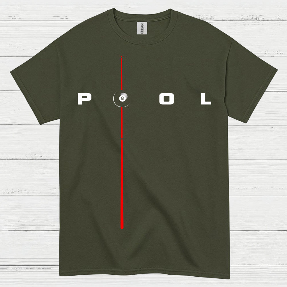 Minimal Pool Line 8 Ball T Shirt