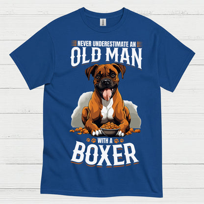 Never Underestimate Old Man Boxer T Shirt