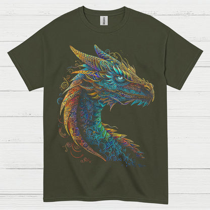 Colorful Dragon Head T Shirt