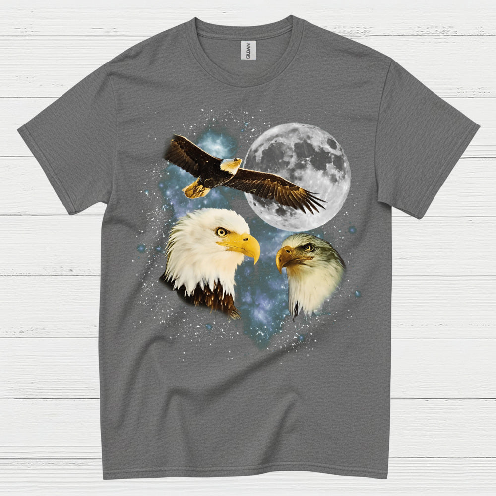 Bald Eagle Moon Wildlife Freedom Spirit T Shirt