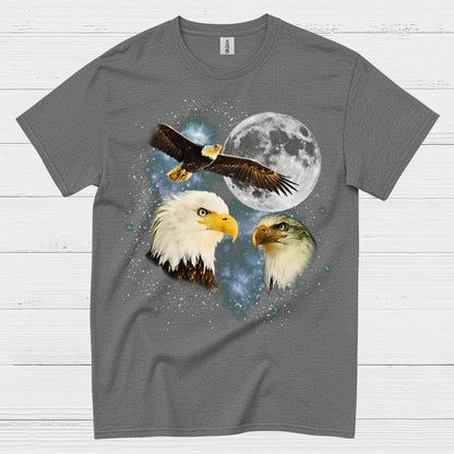 Bald Eagle Moon Wildlife Freedom Spirit T Shirt