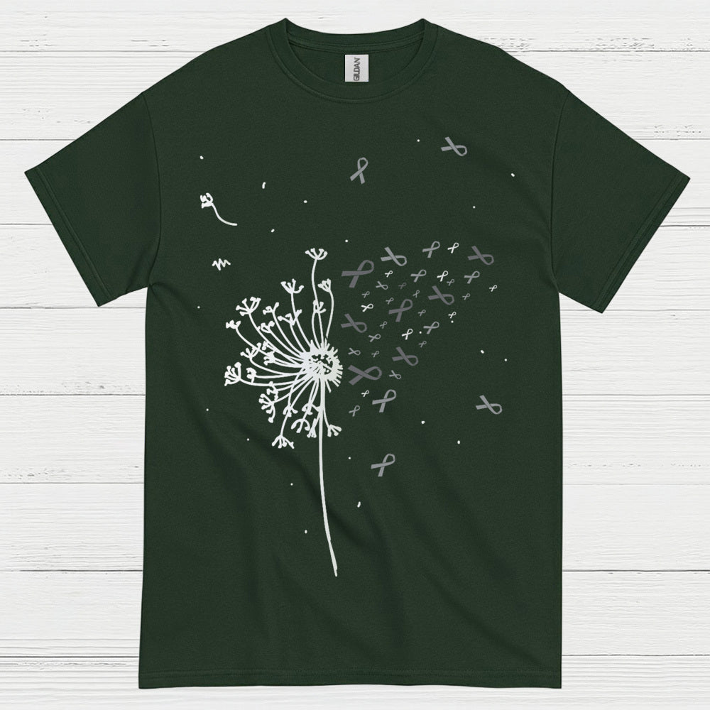 Dandelion Brain Cancer Awareness Ribbon T Shirt