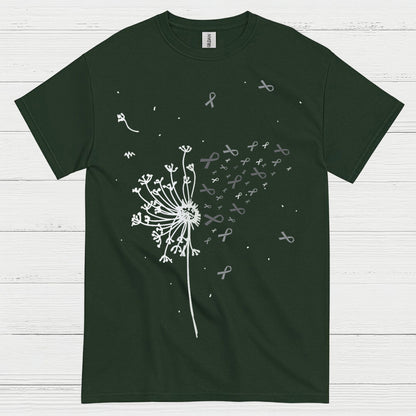 Dandelion Brain Cancer Awareness Ribbon T Shirt