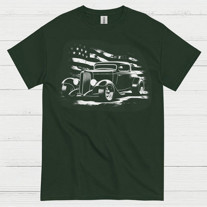 American Flag Hot Rod T Shirt