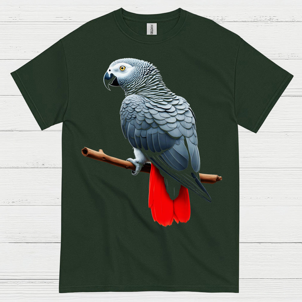 African Grey Parrot Graphic T Shirt