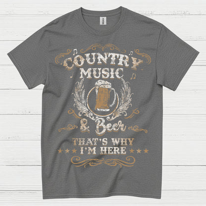 Country Music And Beer T Shirt