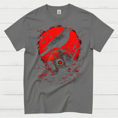 Dark Raven Skull Gothic T Shirt