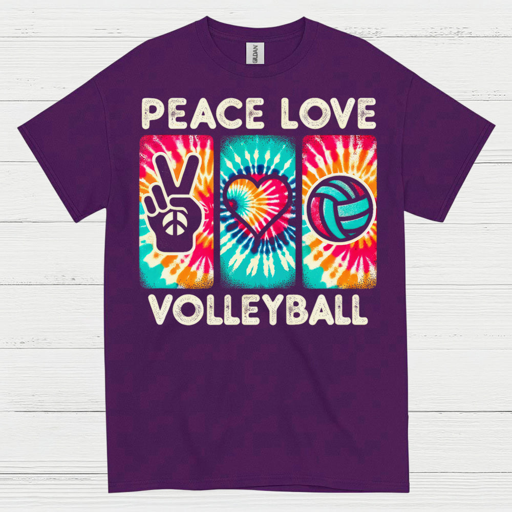 Peace Love Volleyball T Shirt