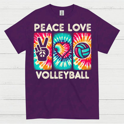 Peace Love Volleyball T Shirt