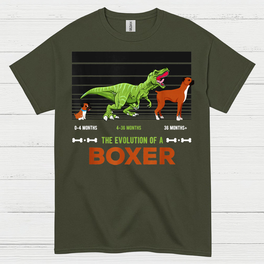 Funny Boxer Evolution Graphic T Shirt