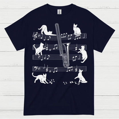 Cat Trombone Music T Shirt