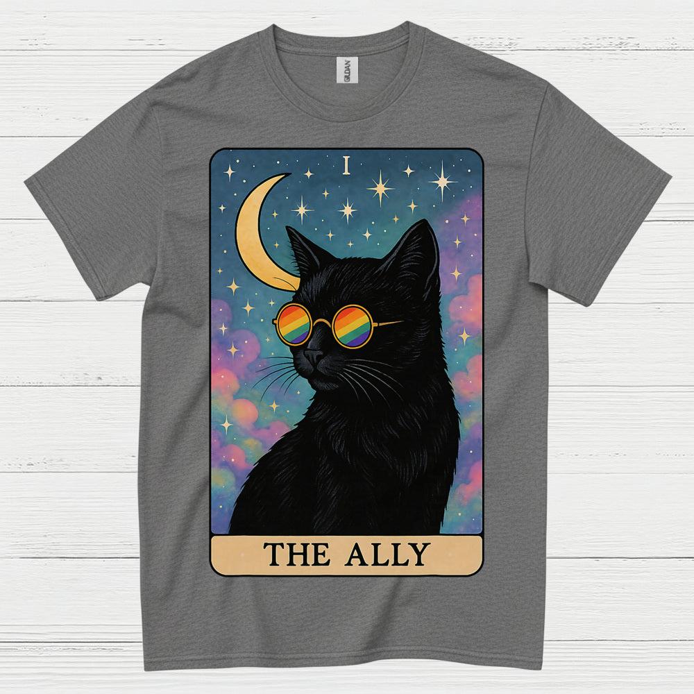 The Ally Rainbow Cat Art T Shirt
