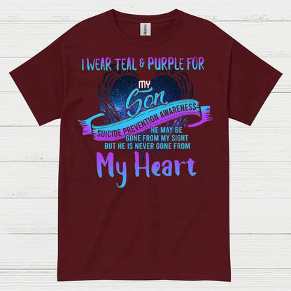 I Wear Teal Purple For My Son Memory T Shirt