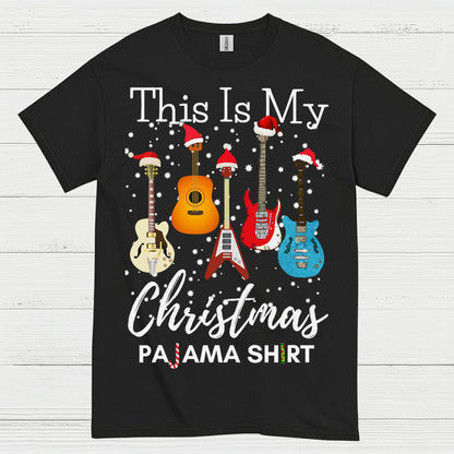 Guitar Christmas Pajama Vibes T Shirt