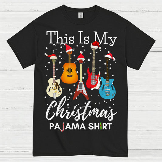 Guitar Christmas Pajama Vibes T Shirt