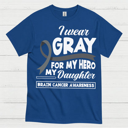 I Wear Gray For My Hero Daughter T Shirt