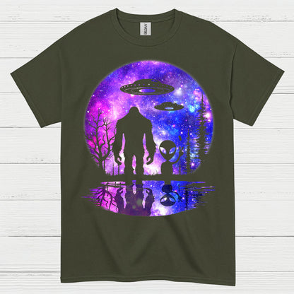 Bigfoot Alien Galaxy T Shirt