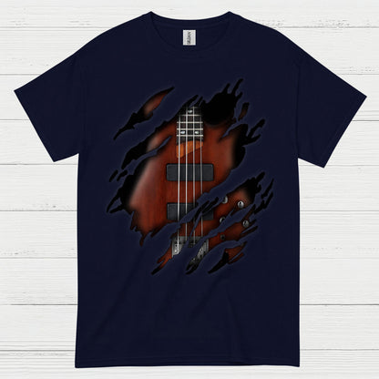 Ripped Bass Guitar T Shirt