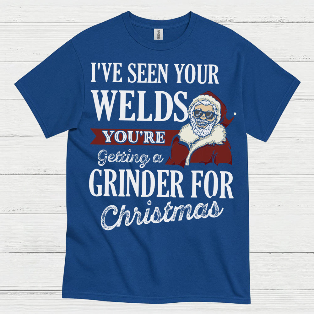 Grinder For Christmas Welding T Shirt