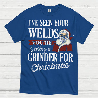 Grinder For Christmas Welding T Shirt