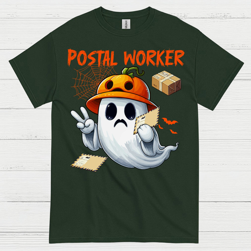 Halloween Postal Worker Ghost T Shirt