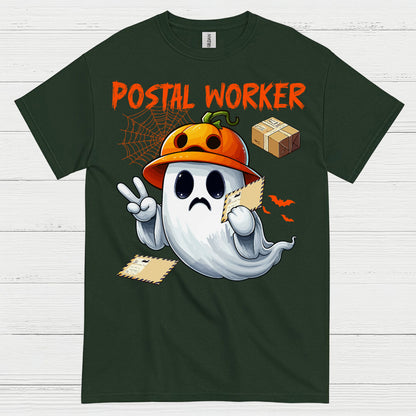 Halloween Postal Worker Ghost T Shirt