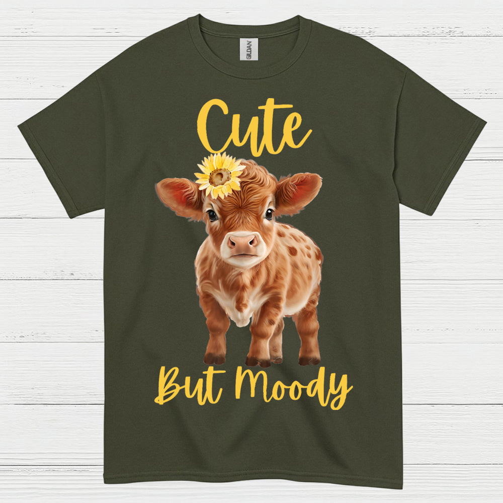 Cute But Moody Cow T Shirt