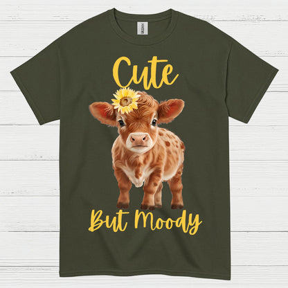 Cute But Moody Cow T Shirt