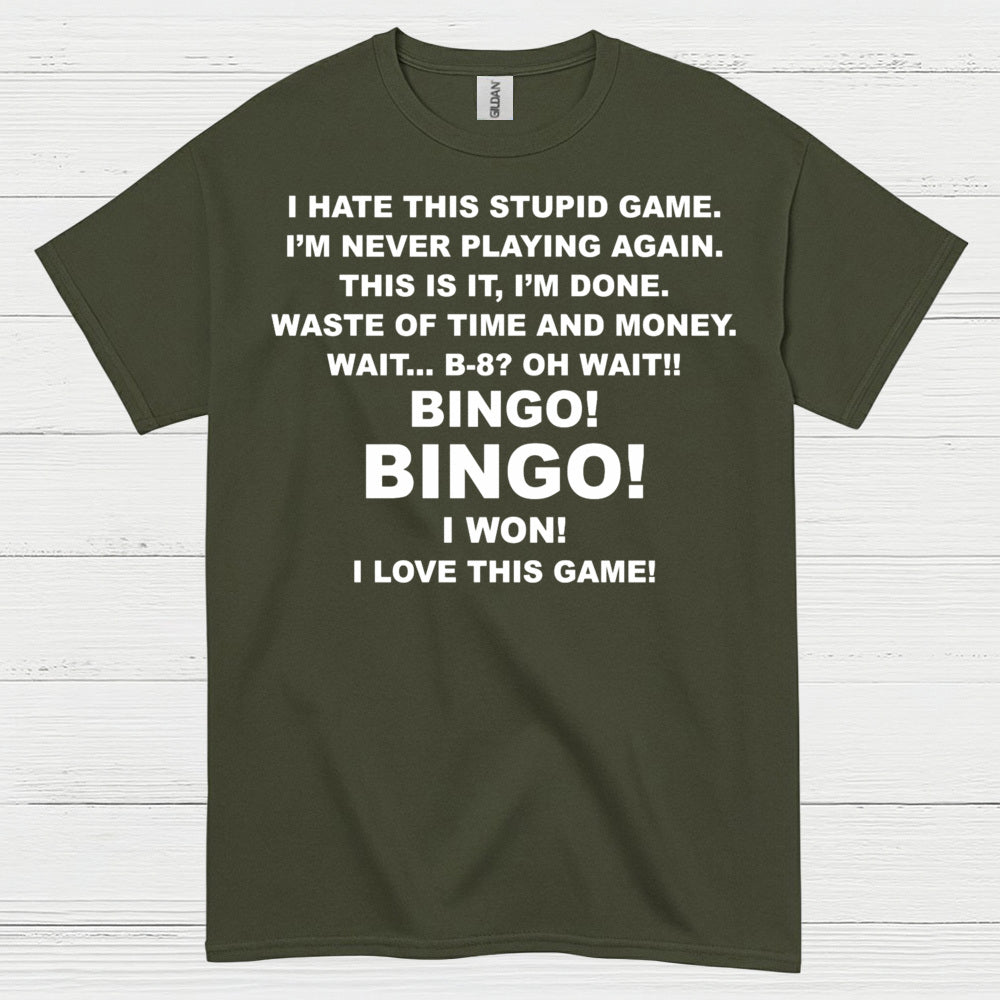 I Hate This Game Bingo Humor T Shirt