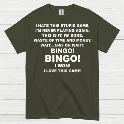 I Hate This Game Bingo Humor T Shirt