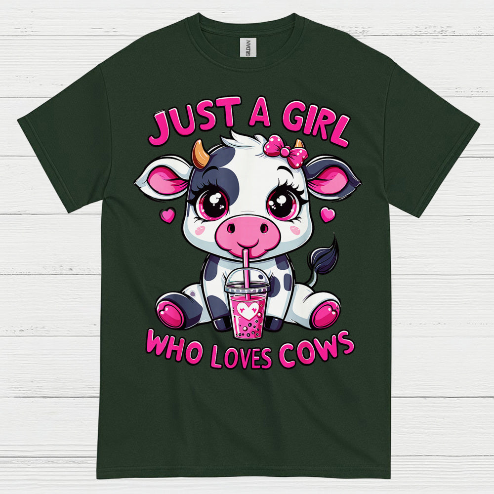 Just A Girl Who Loves Cows T Shirt