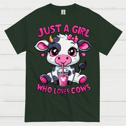 Just A Girl Who Loves Cows T Shirt