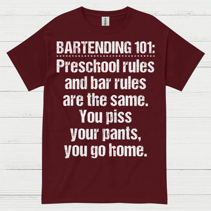 Bartending 101 Rules Humor T Shirt