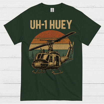 UH-1 Huey Vintage Military Helicopter T Shirt