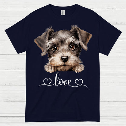Cute Schnauzer Love Heart T Shirt