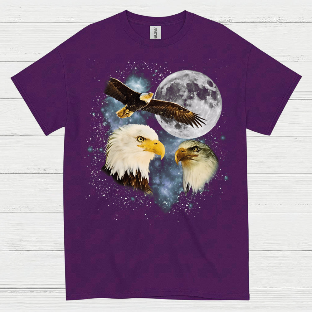 Bald Eagle Moon Wildlife Freedom Spirit T Shirt