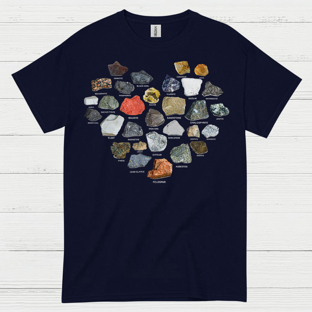 Rock And Mineral Identification Chart T Shirt