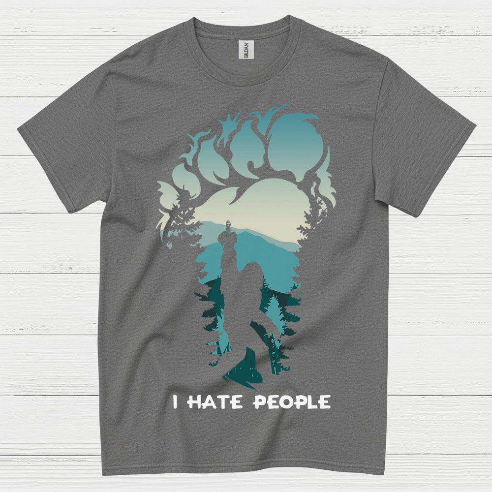 I Hate People Bigfoot T Shirt