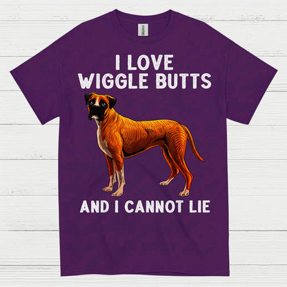 I Love Wiggle Butts Boxer T Shirt