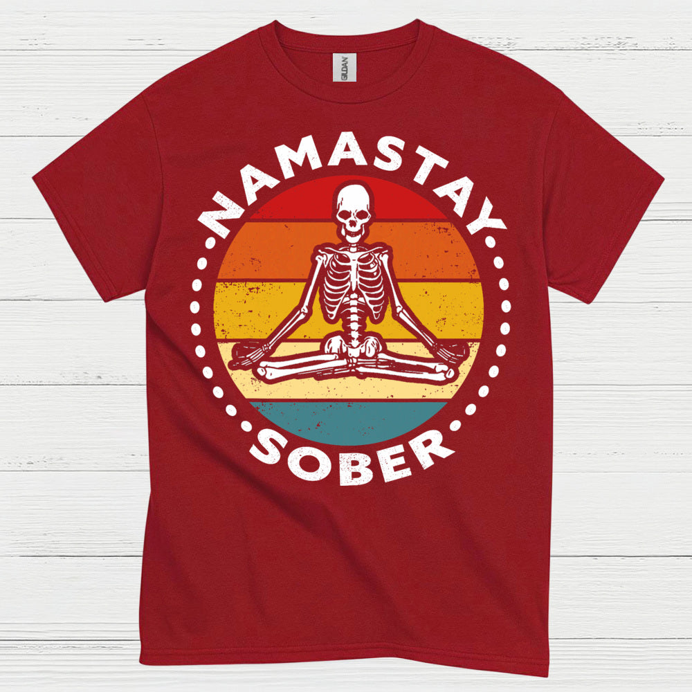 Namastay Sober Skeleton T Shirt