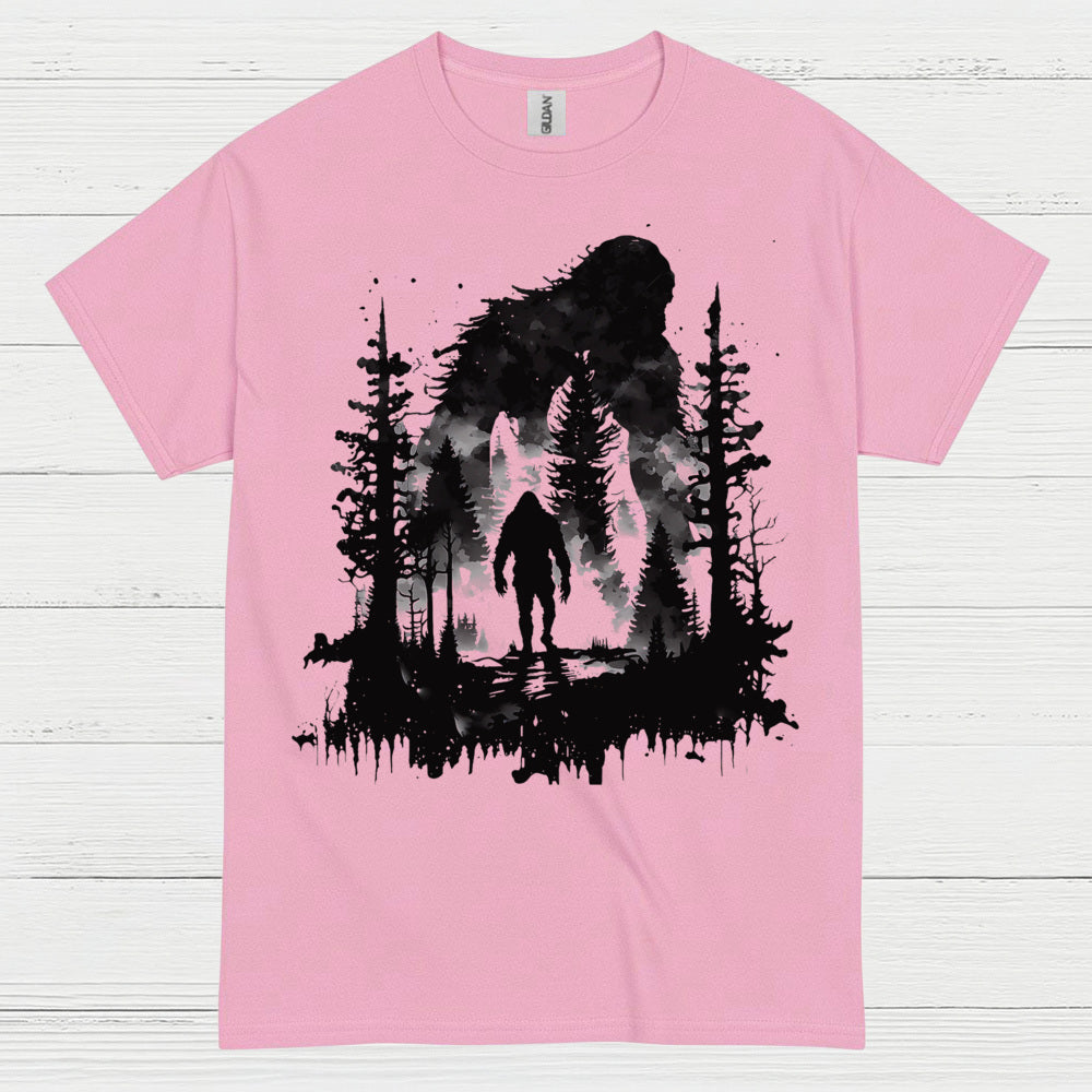 Dark Forest Bigfoot Silhouette T Shirt