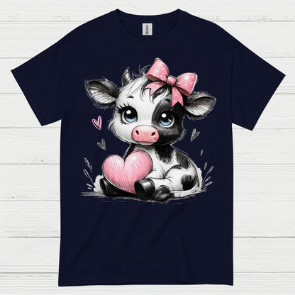 Cute Baby Cow Heart T Shirt