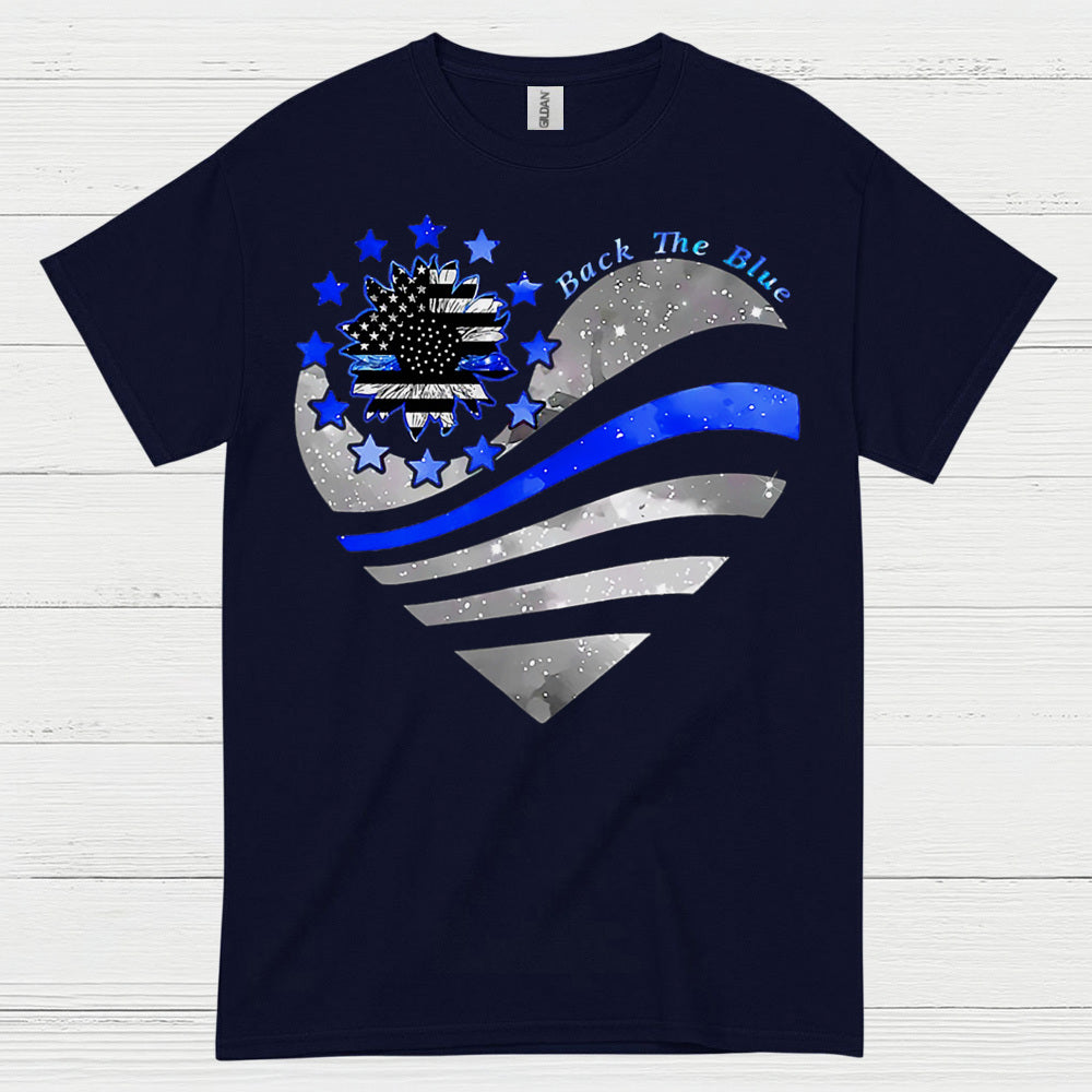 Back The Blue Thin Blue Line T Shirt