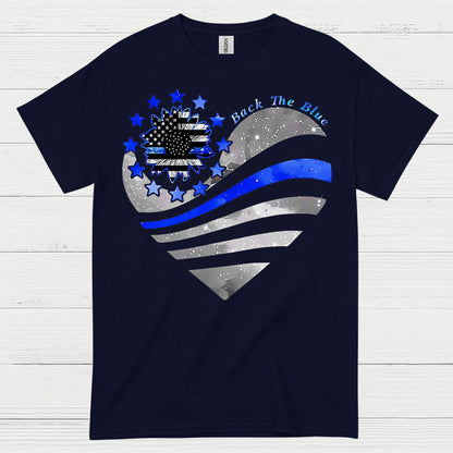 Back The Blue Thin Blue Line T Shirt