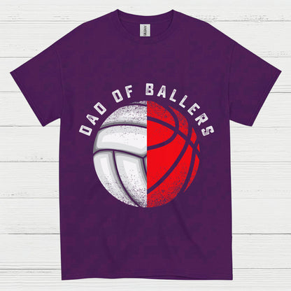 Dad Of Ballers Volleyball Basketball T Shirt